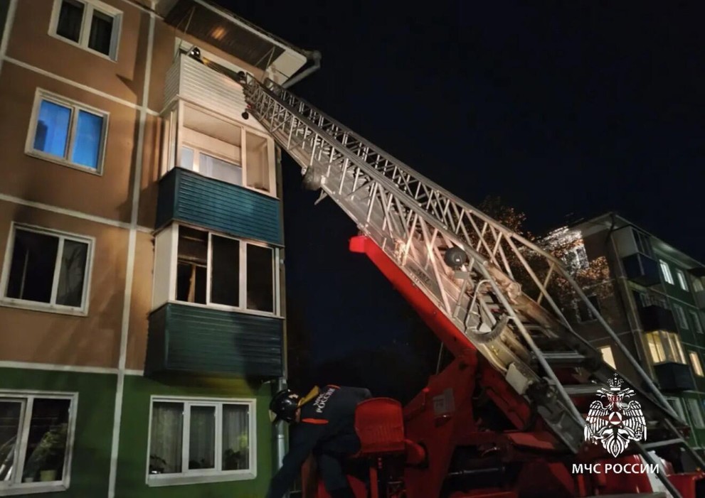 В Иркутской области пожарные спасли 11 человек из горящей квартиры