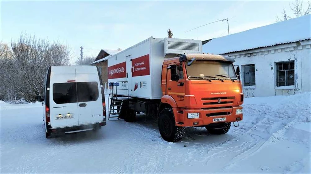 В Красноярском крае мобильная поликлиника начала первые приёмы в 2026 году