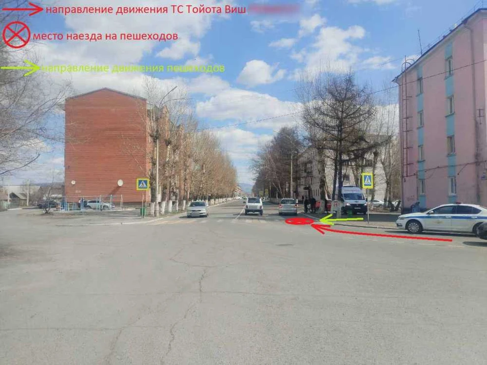 В Туве водитель сбил двух несовершеннолетних 
