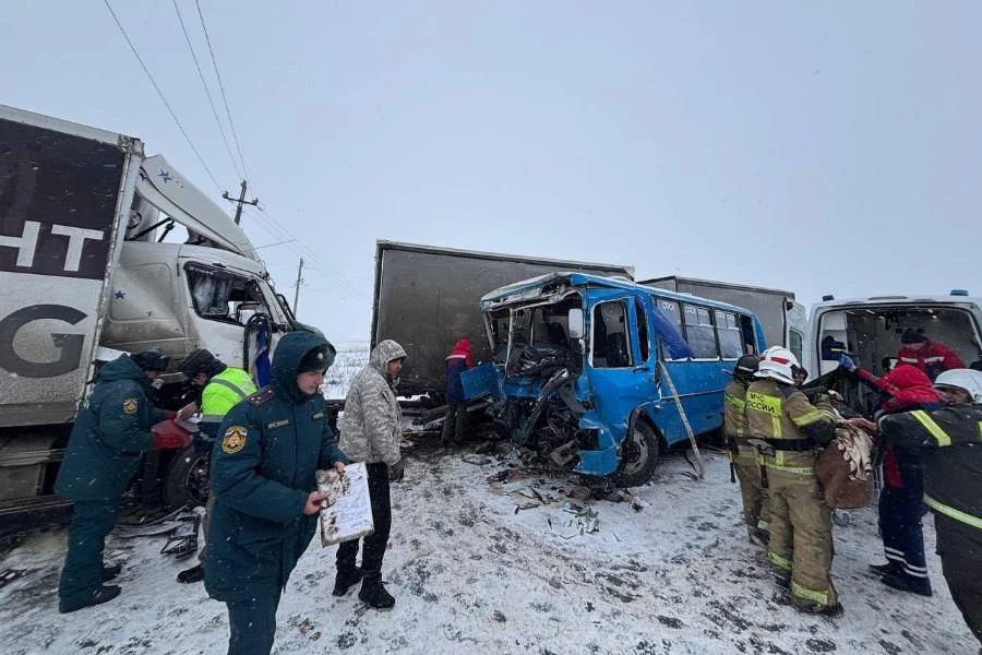 В Омской области фура таранила автобус ПАЗ: погибли 6 человек