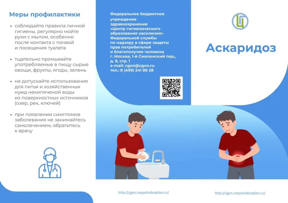 В 2025 году аскаридоз выявлен у 506 жителей Красноярского края