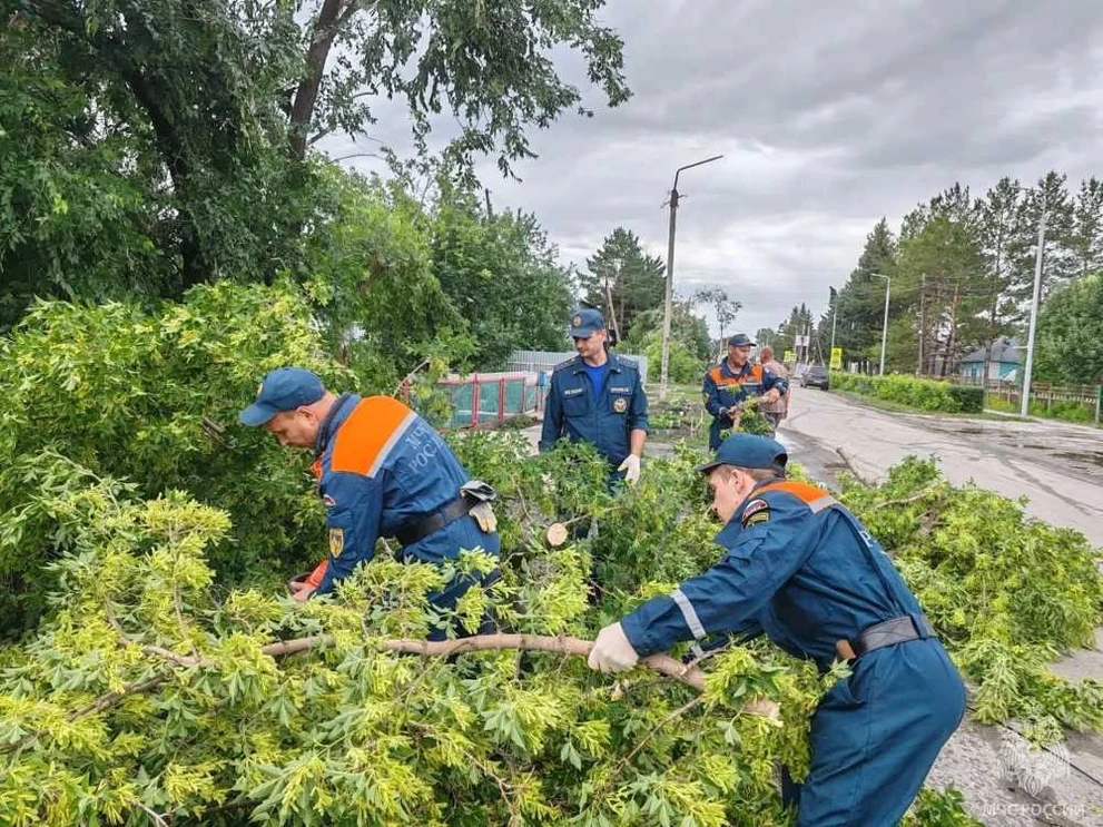 В Алтайском крае ликвидируют последствия мощной непогоды